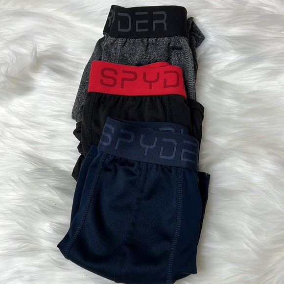 Spyder Mens Boxer Briefs 3-Pack Poly Spandex Performance Boxer Briefs Underwear - Picture 12 of 12